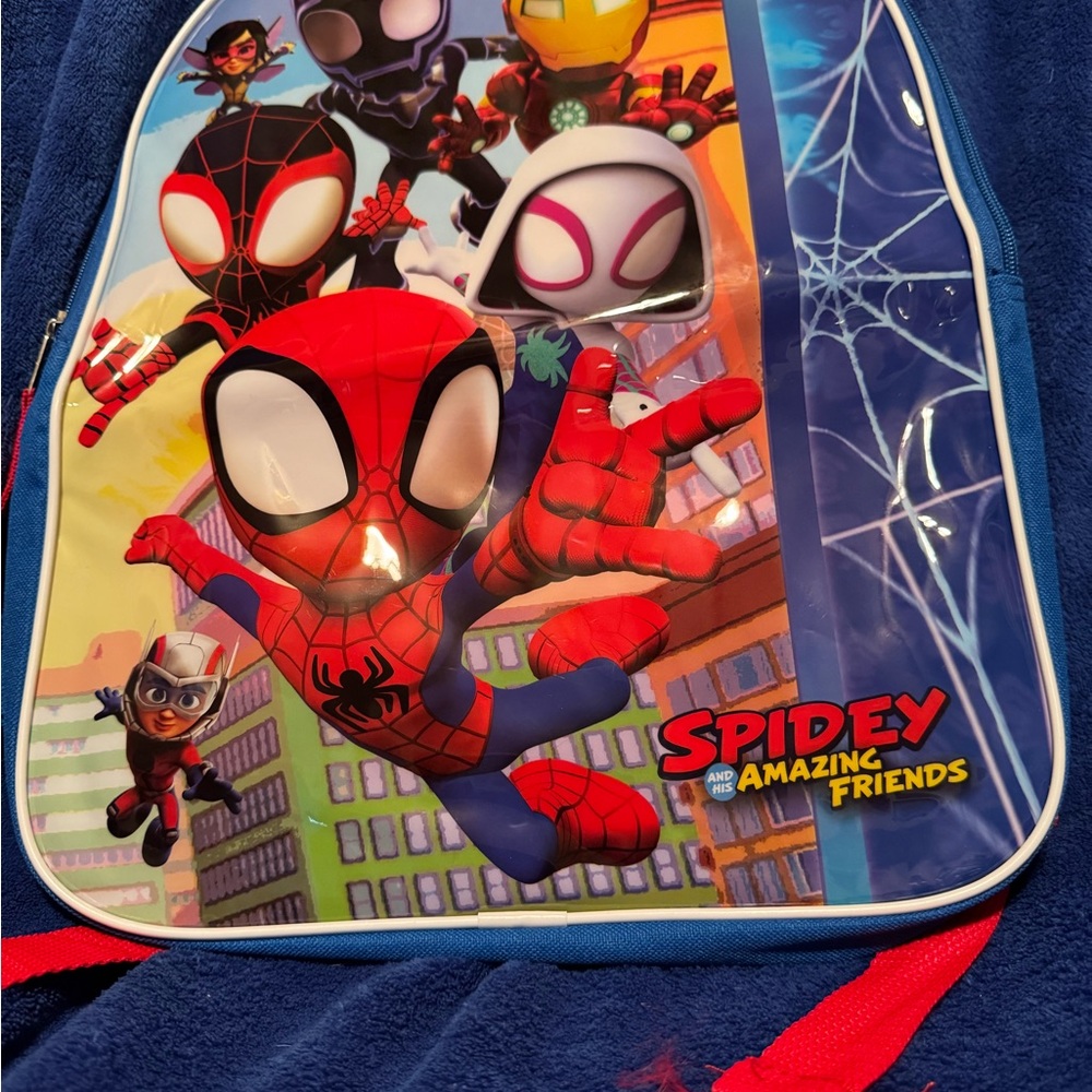 NWOT Spidey and His Amazing Friends Kids Backpack - Red and Blue